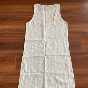 Francesca Bettini White Minimalist Linen maxi dress